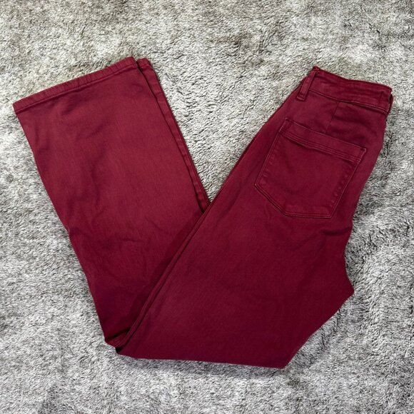 Judy Blue High-Rise Front-Seam Straight Jeans Sz 5/27 Burgandy - Picture 2 of 11